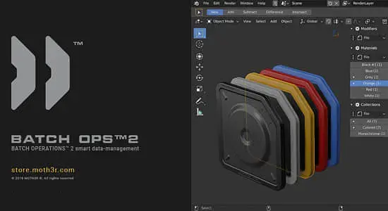 Blender插件-数据管理器工具 Batch Operations V1.12