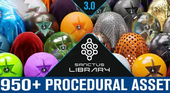 Blender插件-程序化材质预设库 Sanctus Library V3.1.1 – Procedural Materials