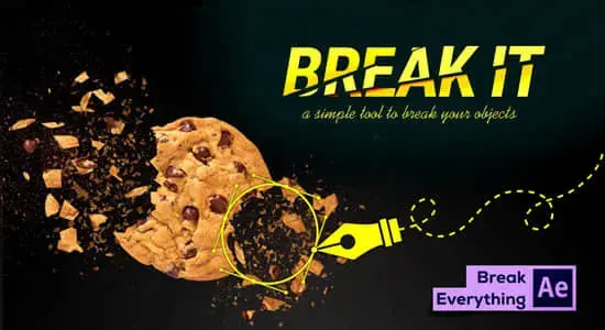 AE脚本-自定义爆炸粉碎破碎动画效果 Break It! v1.6.0