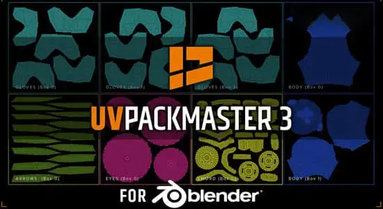 Blender插件-高效且功能齐全的UV贴图打包工具 UVPackmaster PRO v3.3.0