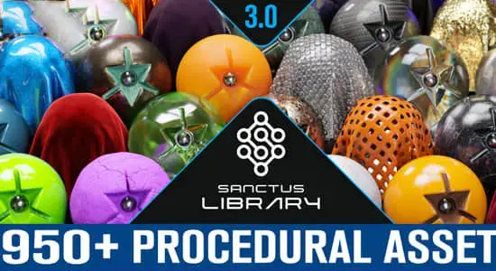 Blender插件-程序化材质预设库 Sanctus Library V3.2 – Procedural Materials