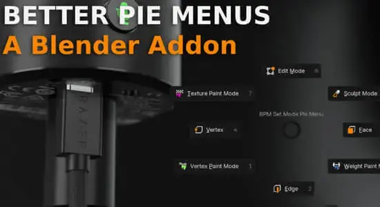 智能弹出式菜单Blender插件 Better Pie Menus V0.2.0