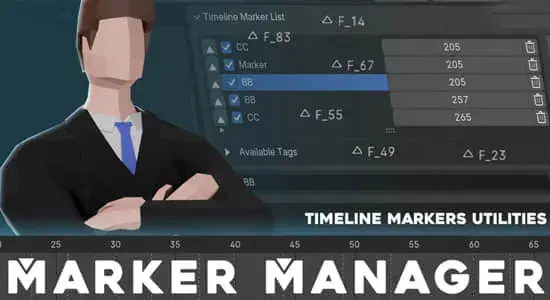 Blender插件-时间轴标记管理器 Marker Manager V1.0.0