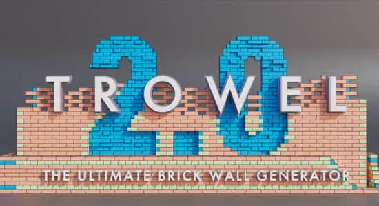 Blender插件-三维砖墙生成器 Trowel V2.5 – The Ultimate Brick Wall Generator