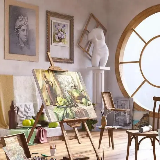 画室3D模型（OBJ,FBX,MAX）模型下载