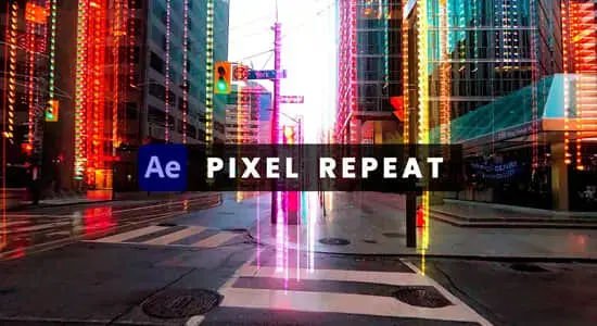 中文汉化版AE插件-像素重复循环动画视觉特效 Pixel Repeat v1.0 Win