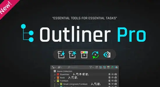 Blender插件-轻松管理整合模型对象 Outliner Pro V0.1.1