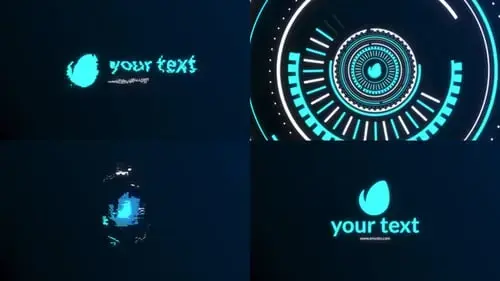 数字故障LOGO标志 | FCPX模板