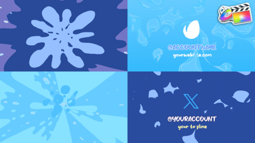 用于FCPX模板的液体运动标志片头素材