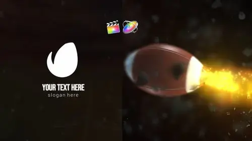 美式足球LOGO标志RevealFCPX模板