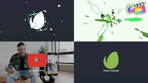 用于FCPX模板的液体标志片头素材