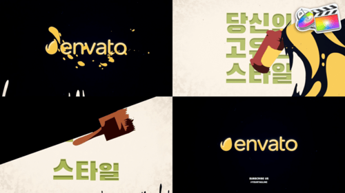 绘画卡通标志为FCPX模板