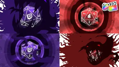 恐怖骰子标志片头为FCPX模板