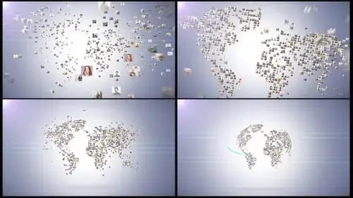 世界地图多照片标志标志fcpx模板