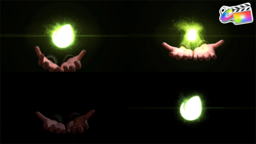 手上的魔法魔术惊喜LOGO标志显示FCPX模板