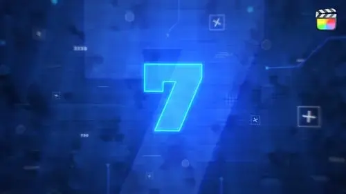 数字倒计时介绍片头FCPX模板