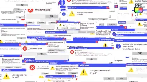 故障旧系统错误徽标FCPX模板