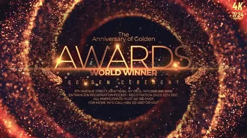 颁奖典礼绚丽粒子动画AE视频