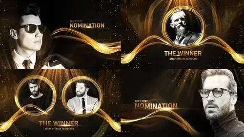 获奖者们带头像动画AE模板