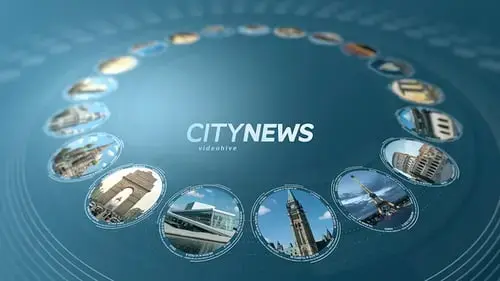 城市建设新闻品牌包装AE模板