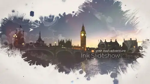 中国风水墨晕染视频相册OpenerAE视频