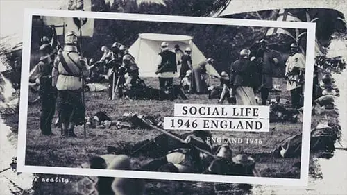 纪录片照片黑白历史画面照片展示AE视频