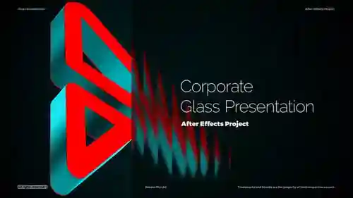 玻璃质感的商业公司演示和商业演示AE视频