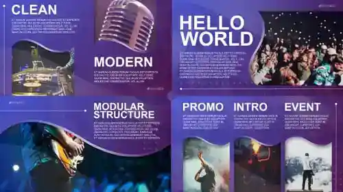 演示和商业组合动画幻灯AE视频