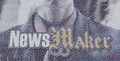 动态报纸报道和标题演示侦探AE视频