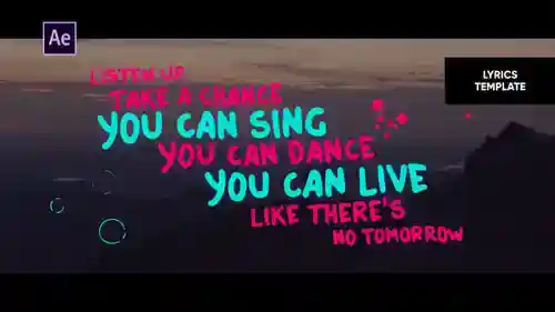 歌词排版和手绘AE视频