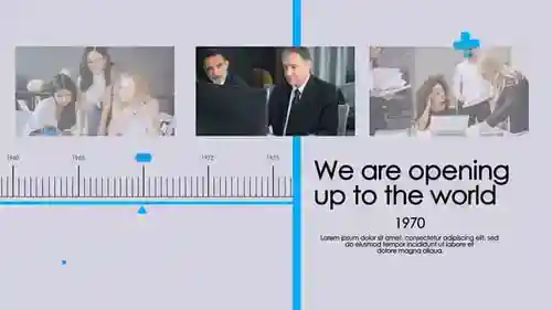 现代公司历史演示显示AE视频