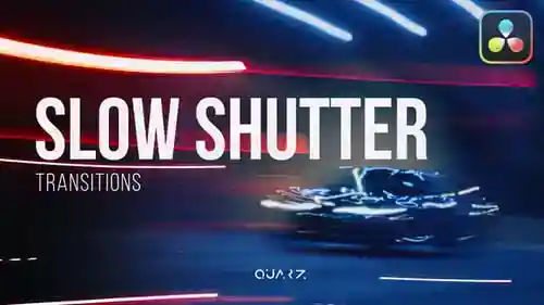动态慢速快门过渡，具有光迹和运动模糊效果达芬奇模板