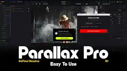 达芬奇解决的动态3D视差场景创建器深度达芬奇模板